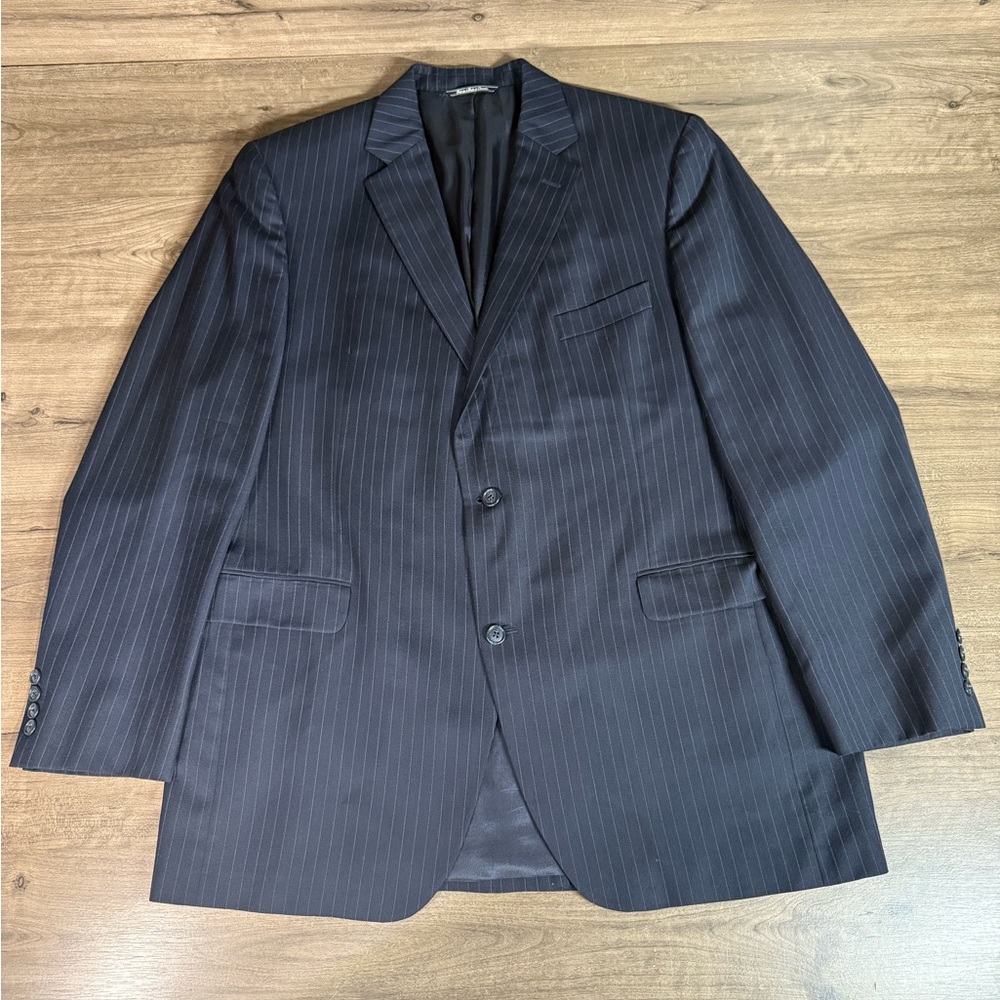 Vintage Jack Victor Valentino CT 100% Wool Men’s Pinstrip Two Button Blazer 46L